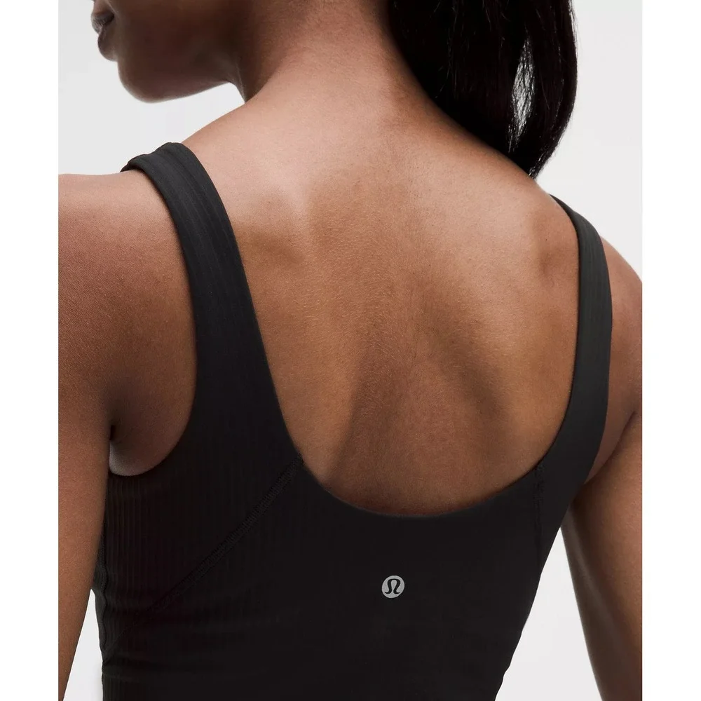 945-Lululemon Align Lettuce-Hem Tank Top-Black
